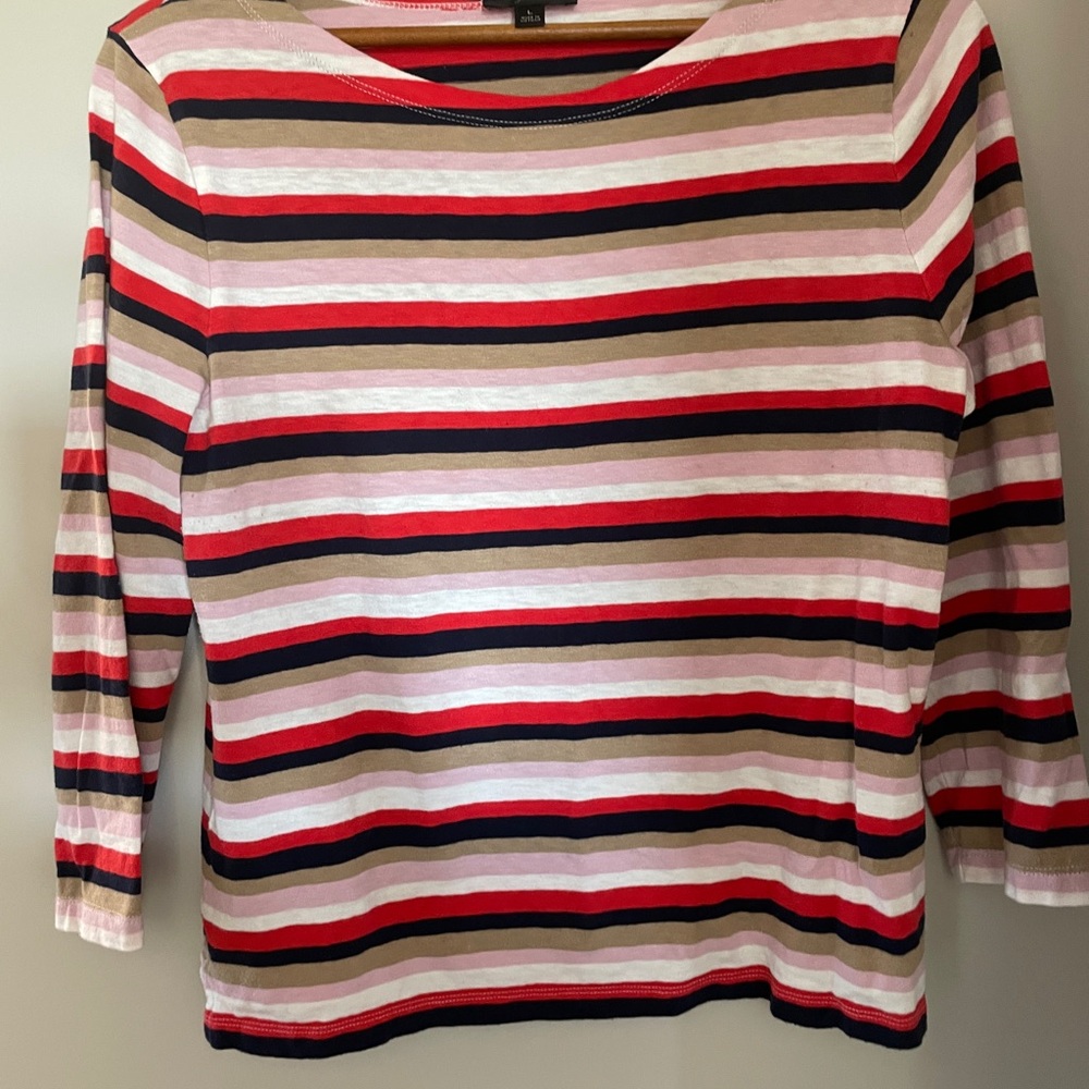 J. Crew Multicolor Striped Top
